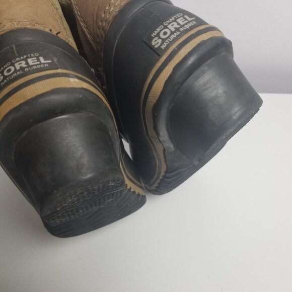 Sorel Womens Black Brown Winter Fancy Lace ll Hiking Winter & Rain Boots Sz 7 - Picture 6 of 15
